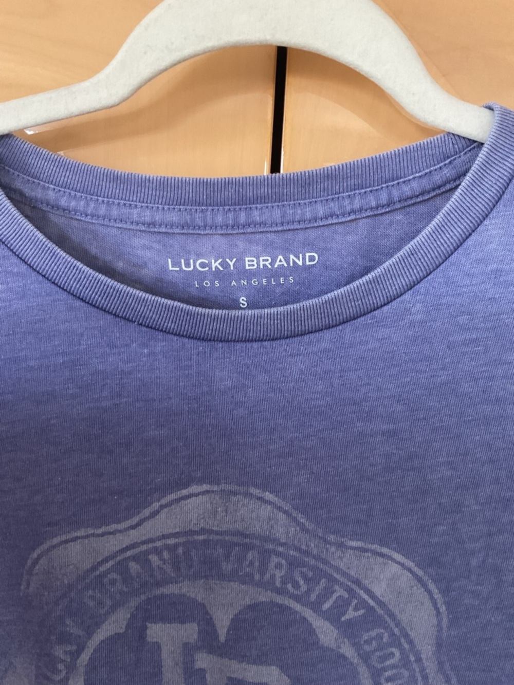 Lucky Brand Lavender Crewneck Tee with Faded Graphic - Picture 5 of 6